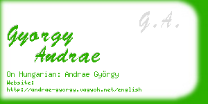 gyorgy andrae business card